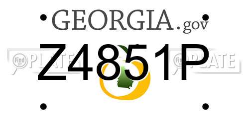 Z4851P Georgia License Plate