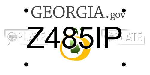 Z485IP Georgia License Plate