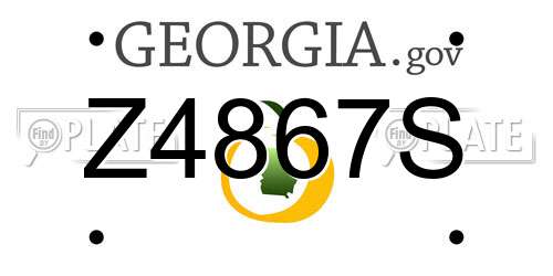 Z4867S Georgia License Plate