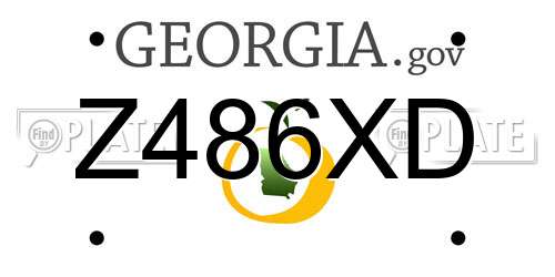 Z486XD Georgia License Plate