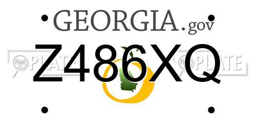 Z486XQ Georgia License Plate