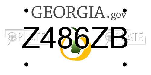Z486ZB Georgia License Plate