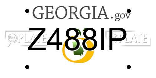 Z488IP Georgia License Plate