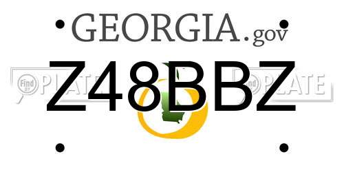 Z48BBZ Georgia License Plate