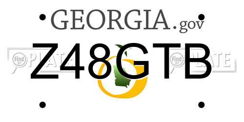 Z48GTB Georgia License Plate