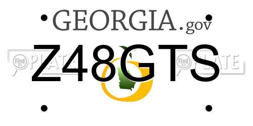 Z48GTS Georgia License Plate