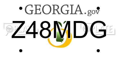 Z48MDG Georgia License Plate