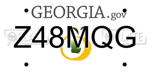 Z48MQG Georgia License Plate