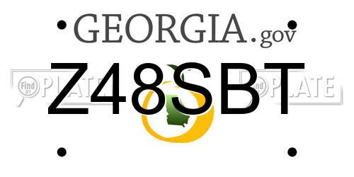 Z48SBT Georgia License Plate