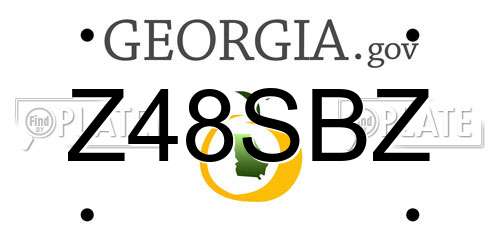 Z48SBZ Georgia License Plate