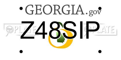 Z48SIP Georgia License Plate