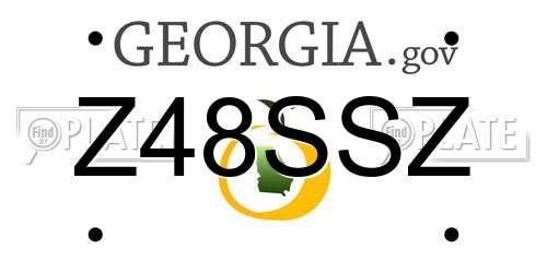 Z48SSZ Georgia License Plate