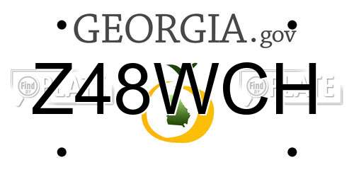 Z48WCH Georgia License Plate