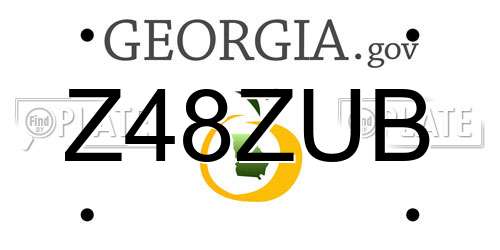 Z48ZUB Georgia License Plate