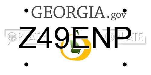 Z49ENP Georgia License Plate
