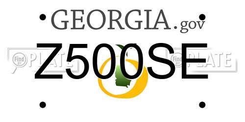 Z500SE Georgia License Plate