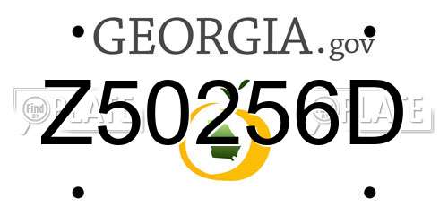 Z50256D Georgia License Plate