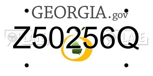 Z50256Q Georgia License Plate