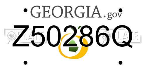 Z50286Q Georgia License Plate