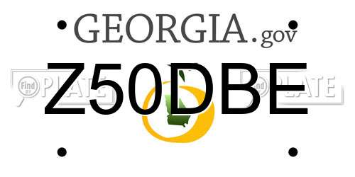 Z50DBE Georgia License Plate