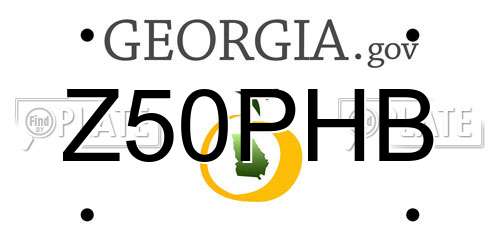 Z50PHB Georgia License Plate