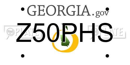 Z50PHS Georgia License Plate