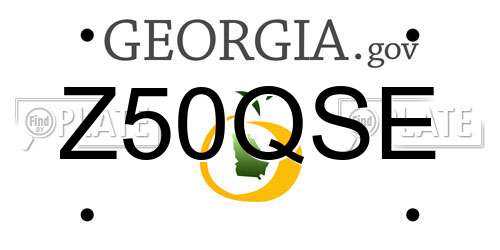 Z50QSE Georgia License Plate