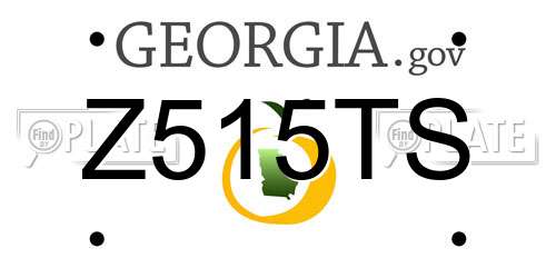 Z515TS Georgia License Plate