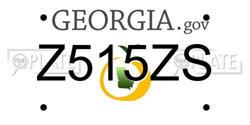 Z515ZS Georgia License Plate