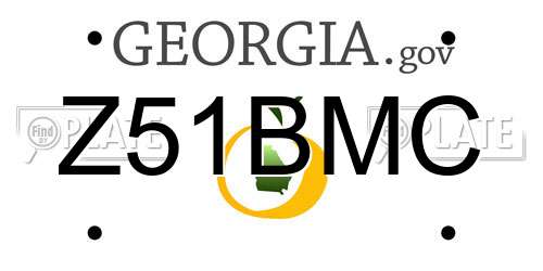 Z51BMC Georgia License Plate