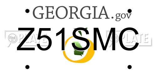 Z51SMC Georgia License Plate