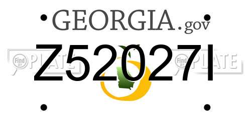 Z52027I Georgia License Plate