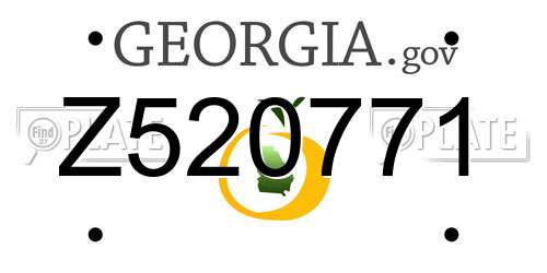 Z520771 Georgia License Plate