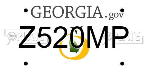 Z520MP Georgia License Plate