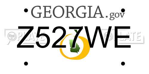 Z527WE Georgia License Plate