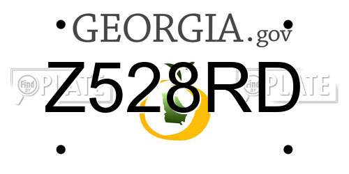 Z528RD Georgia License Plate