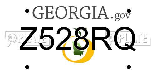 Z528RQ Georgia License Plate