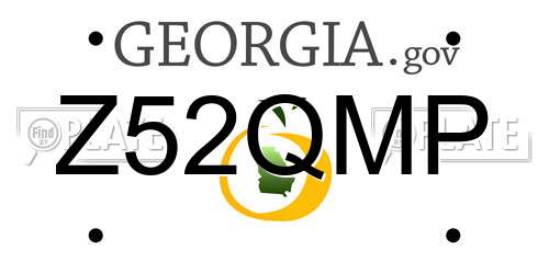 Z52QMP Georgia License Plate