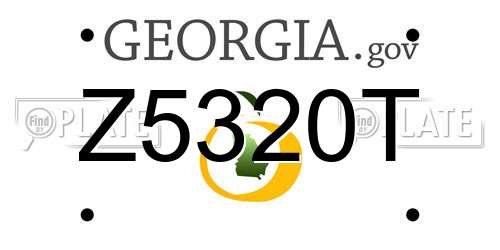 Z5320T Georgia License Plate