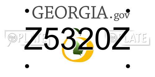 Z5320Z Georgia License Plate