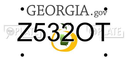 Z532OT Georgia License Plate