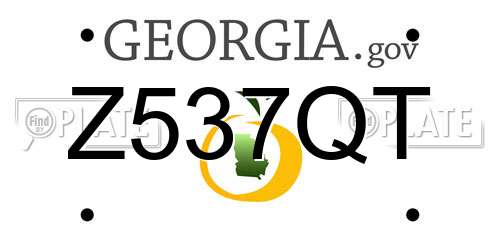 Z537QT Georgia License Plate