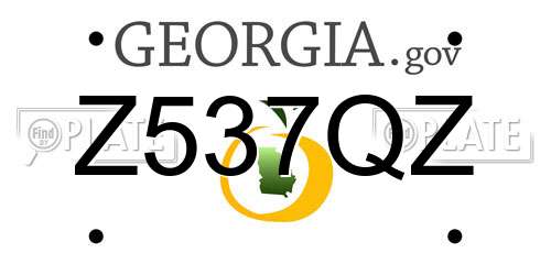 Z537QZ Georgia License Plate