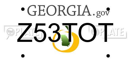 Z53TOT Georgia License Plate