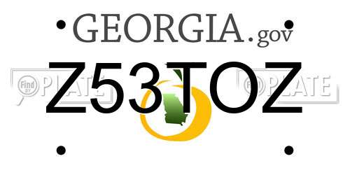 Z53TOZ Georgia License Plate