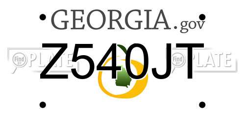 Z540JT Georgia License Plate