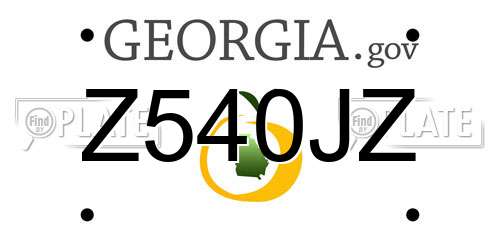 Z540JZ Georgia License Plate