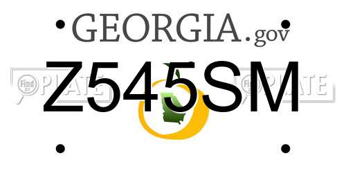 Z545SM Georgia License Plate