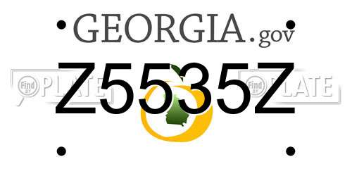 Z5535Z Georgia License Plate