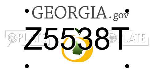 Z5538T Georgia License Plate